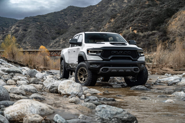 A 2022 Ram 1500 TRX on Blaque Diamond BD-O801 Matte Bronze Wheels