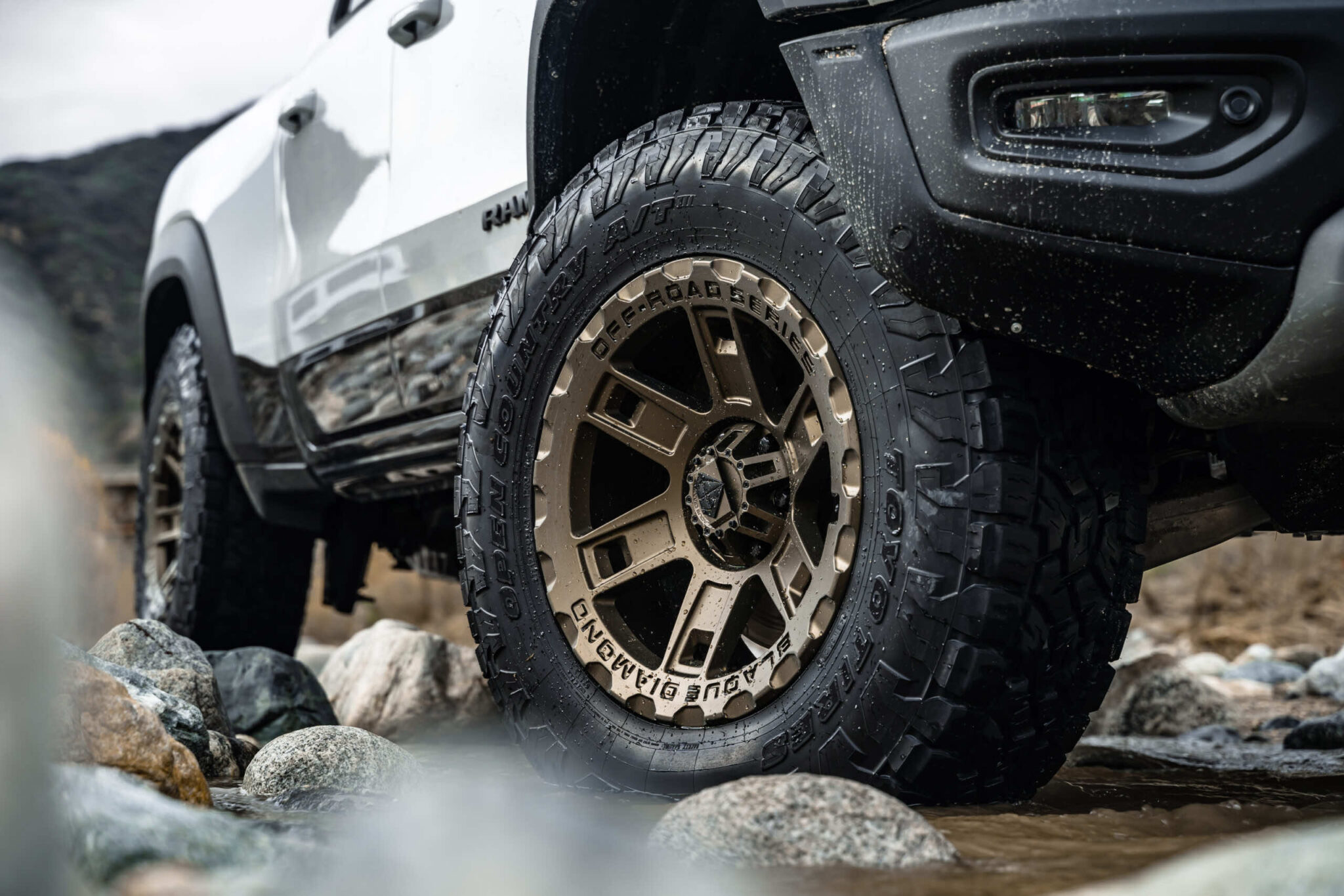 A 2022 Dodge Ram 1500 TRX on Blaque Diamond BD-O801 Matte Bronze Wheels