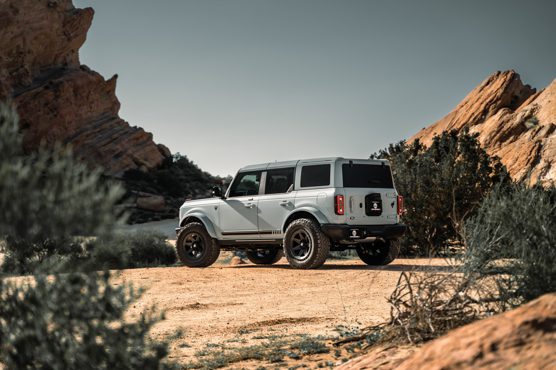 A 2022 Ford Bronco Sasquatch on Blaque Diamond BDO102 Textured Black Wheels Blaque Diamond Wheels