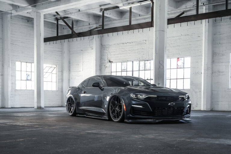 A 2019 Chevrolet Camaro SS on Blaque Diamond BD-F25 Gloss Black Wheels