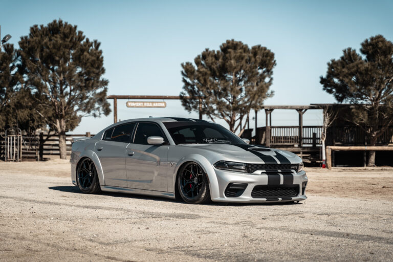 A 2020 Dodge Charger Hellcat Widebody on Blaque Diamond BD-F25 Gloss Black Wheels