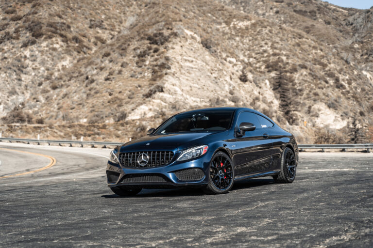 A 2017 Mercedes-Benz C43 AMG Coupe on Blaque Diamond BD-F18 Gloss Black Wheels