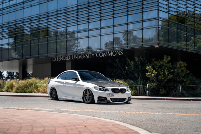 A 2015 BMW M235i on Blaque Diamond BD-11 Antique Matte Bronze Wheels