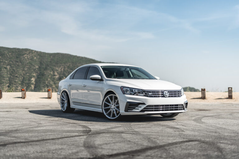 A 2016 VW Passat R-Line on Blaque Diamond BD-11 Frozen Silver Wheels