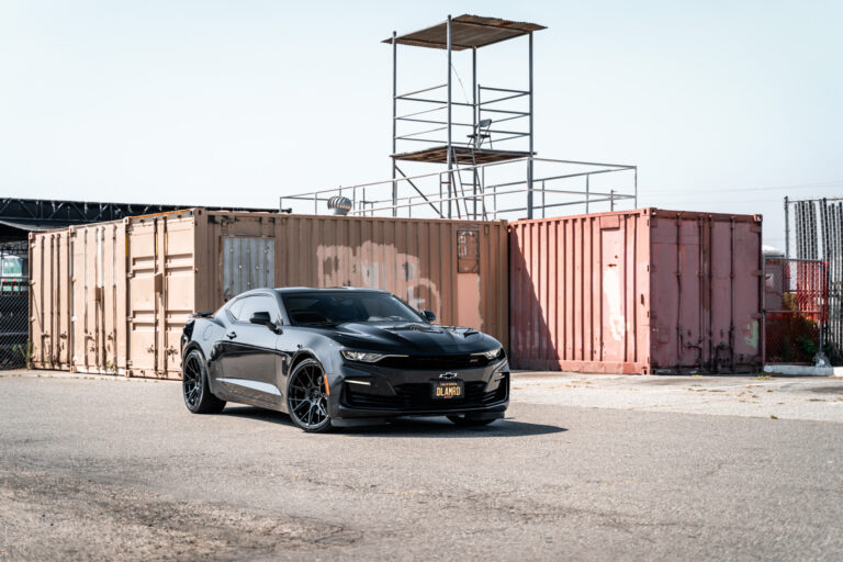 A 2020 Chevrolet Camaro SS on Blaque Diamond BD-F18 Brushed Bronze Wheels