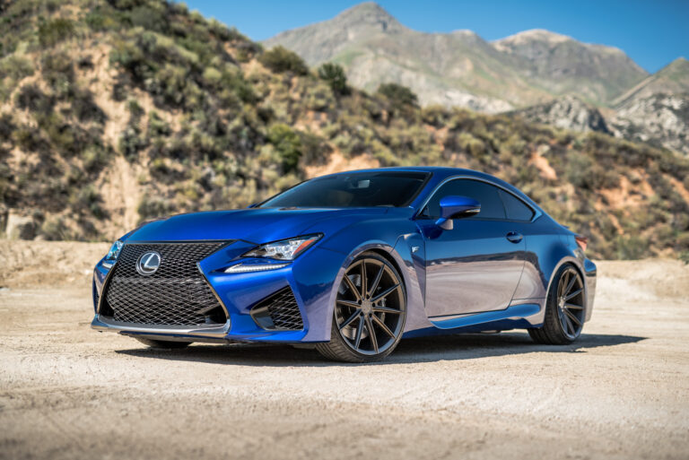 A Blue 2016 Lexus RCF on Blaque Diamond BD-11 Matte Antique Bronze Wheels