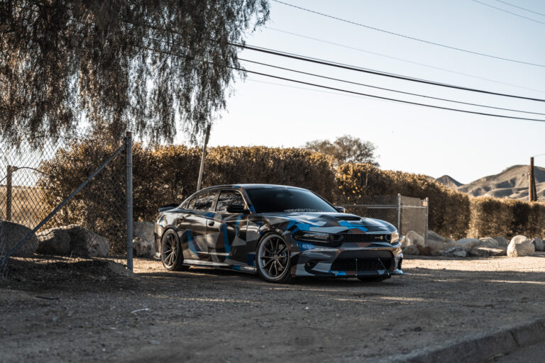 A 2020 Dodge Charger Scatpack on BD-23 Custom Matte Bronze & Nardo Grey Wheels