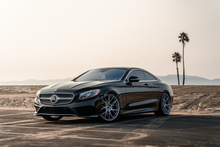 A 2020 Mercedes-Benz S550 Coupe 4Matic on Blaque Diamond BD-F18 Brushed Silver Wheels