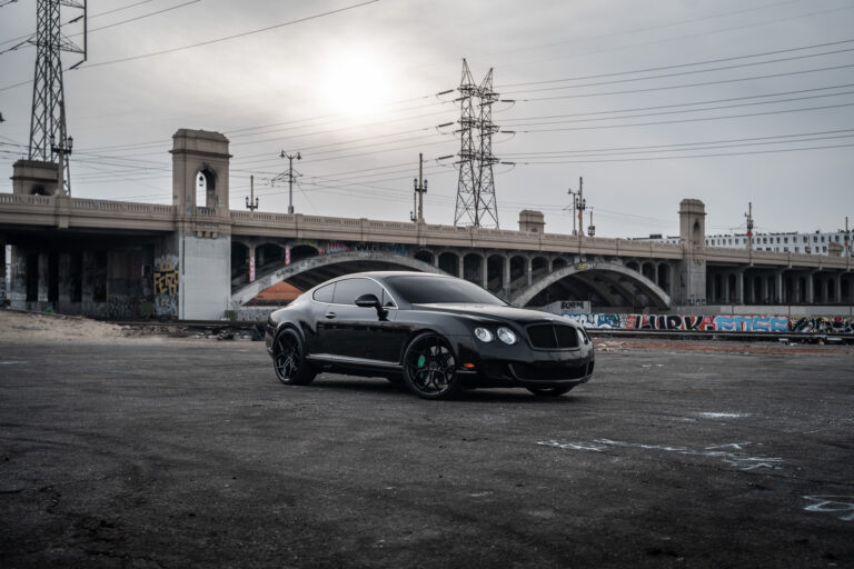 A 2010 Bentley Continental GT on Blaque Diamond BD-F25 Gloss Black Wheels