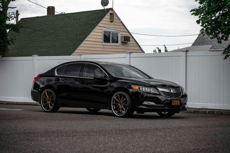 A 2012 Acura TL on Blaque Diamond BD-23 Silver Machined with Chrome Lip Wheels