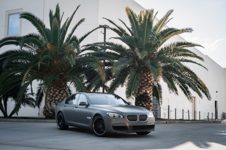 A 2015 BMW 7 Series on Blaque Diamond BD-27 Satin Black Wheels