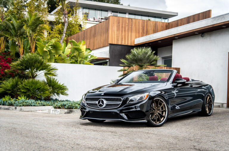 A Black 2016 Mercedes-Benz S550 on Blaque Diamond BD-23 20 inch Bronze Wheels