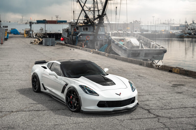 A 2018 Chevrolet Corvette C7 Z06 on Blaque Diamond BD-F25 Gloss Black Wheels