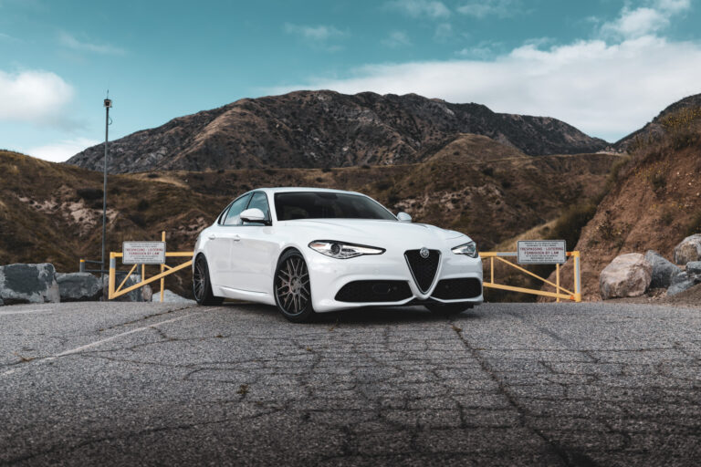 A 2019 Romeo Giulia on Blaque Diamond BD-27 Bronze Wheels