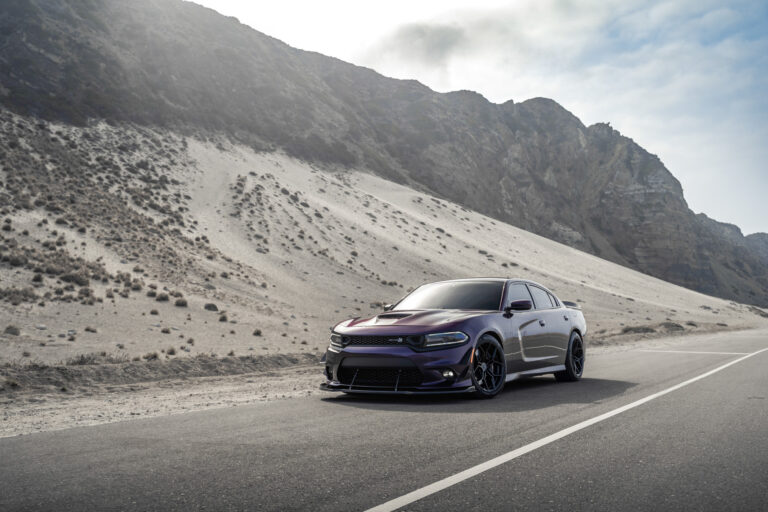 A 2019 Dodge Charger Scat Pack on Blaque Diamond BD-F25 Gloss Black Wheels