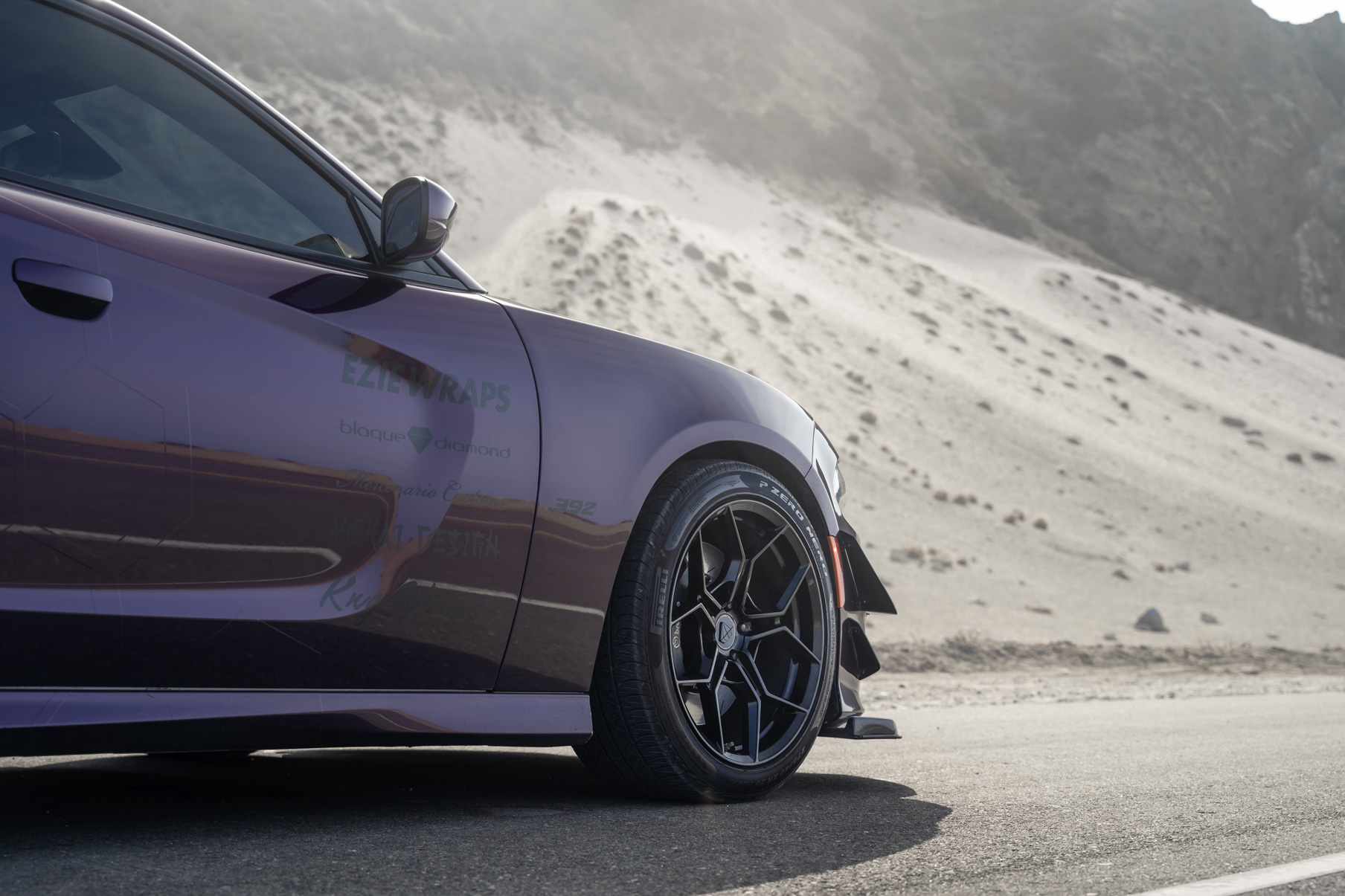 A 2019 Dodge Charger Scat Pack on Blaque Diamond BD-F25 Gloss Black Wheels