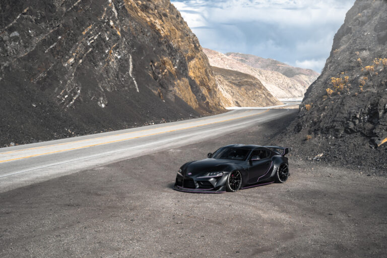 A 2020 Toyota Supra Streethunter Kit on BD-F18 Gloss Black Wheels