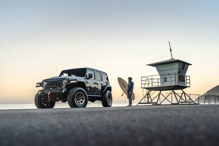 A 2021 Jeep Wrangler Rubicon on Blaque Diamond BD-O102 Matte Bronze Wheels