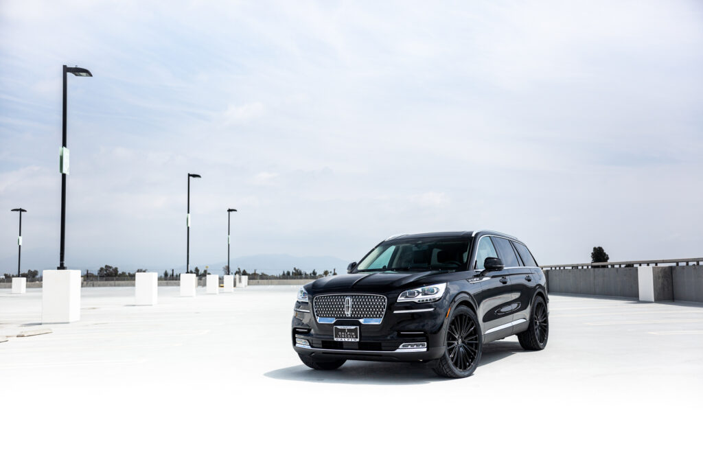 A 2023 Lincoln Aviator on Blaque Diamond BD-715 Gloss Black Wheels