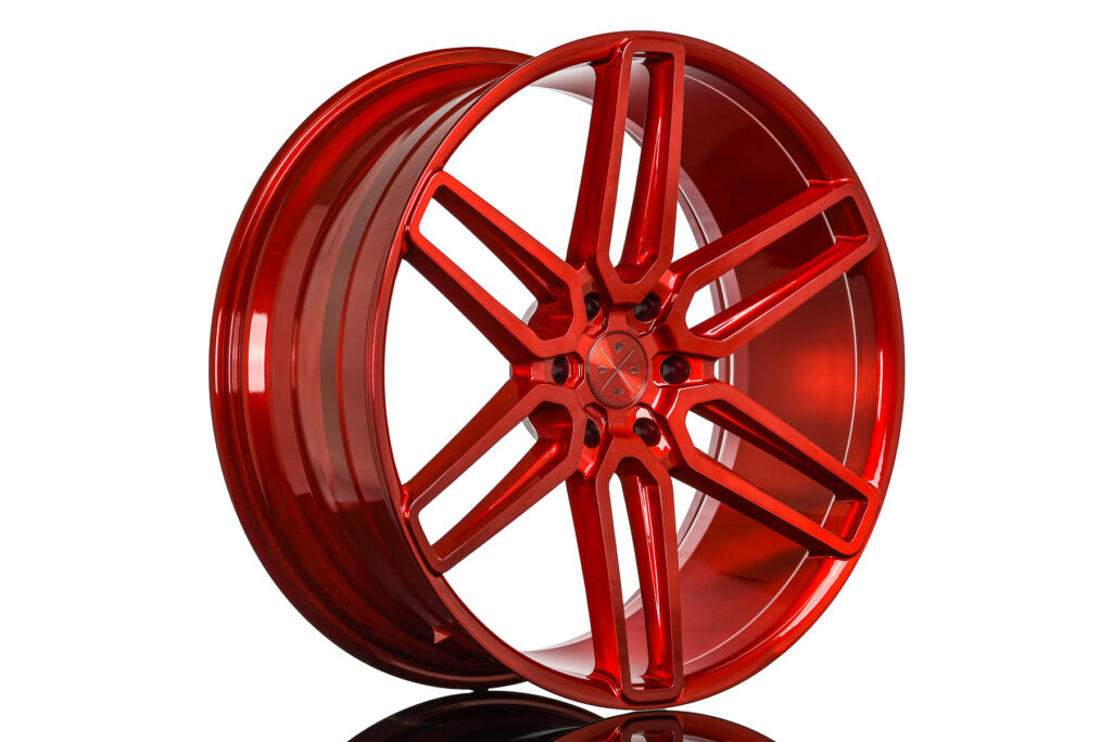 Blaque Diamond BD-17-6 Brushed Candy Red Classic Series Custom Finish Wheel Product Photo