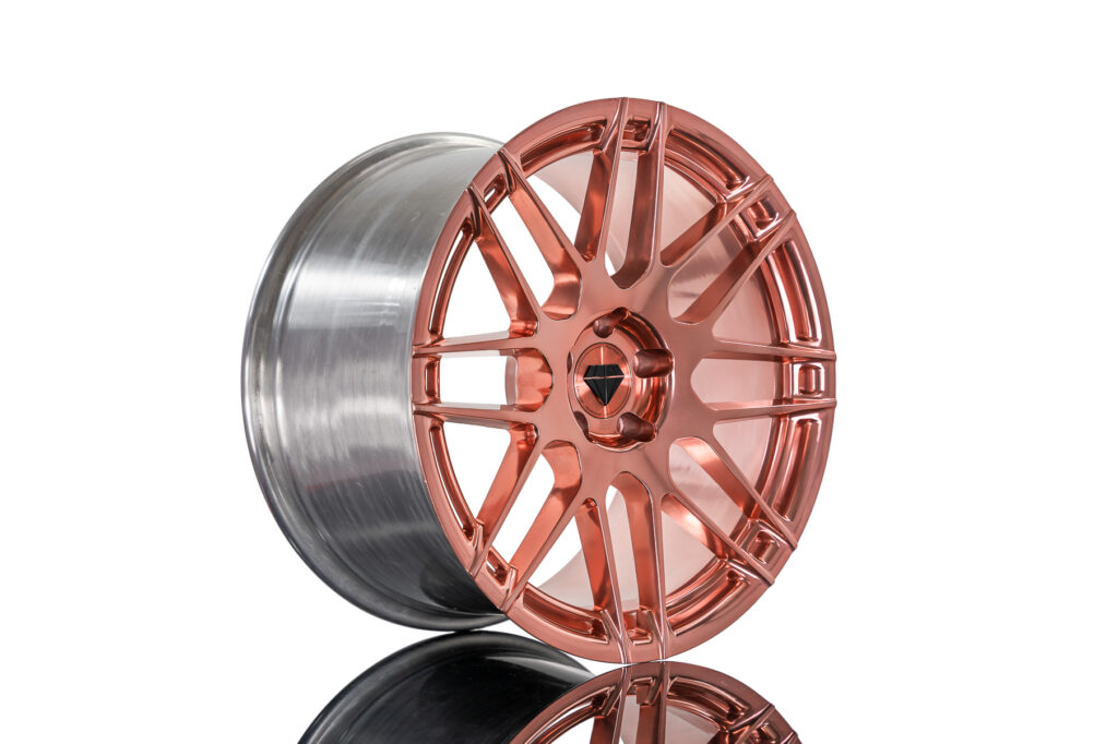 Blaque Diamond BD27 Polished Rose Gold Flow Forged Series Wheel Product Photo