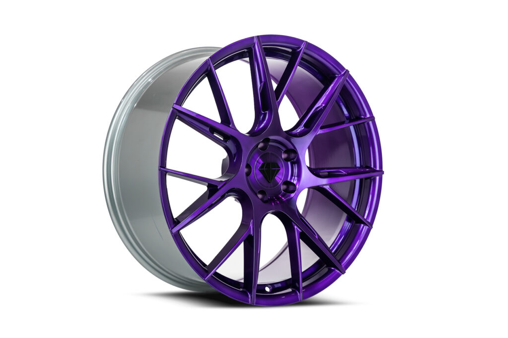 Blaque Diamond BD-F18 Custom Finish Lollipop Purple Flow Forged Series Wheel Product Photo