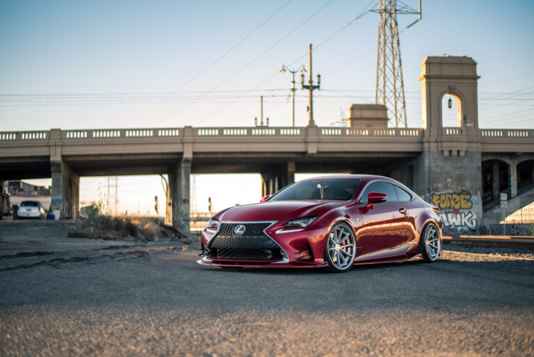 A Lexus RC350 on Blaque Diamond Machined Silver Wheels