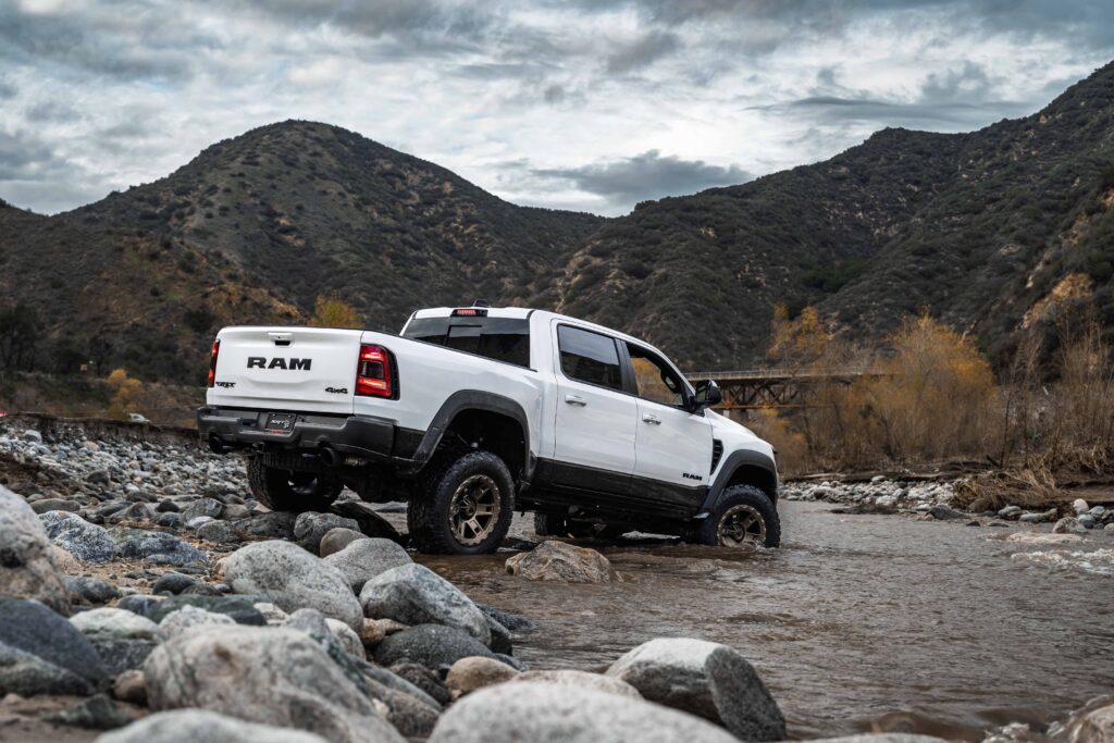 A 2022 Ram 1500 TRX on Blaque Diamond BD-O801 Matte Bronze Wheels