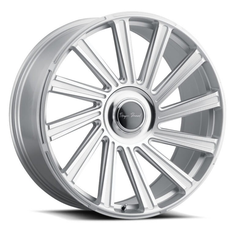 Blaque Diamond BD-40 Floating Center Cap in Brushed Silver Classic Series Wheel