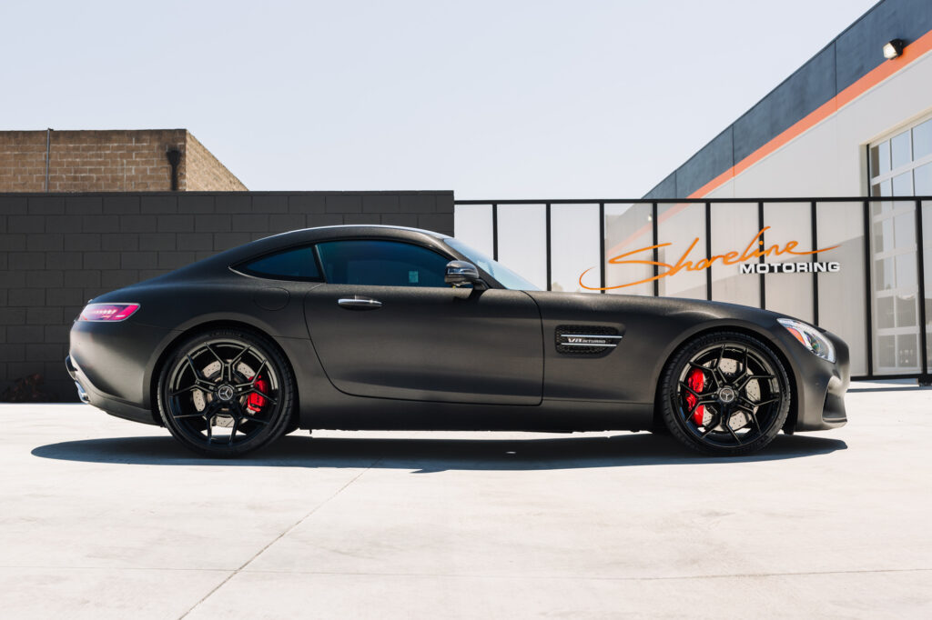 2016 Mercedes-Benz AMG GT S in Brushed Black on Blaque Diamond BD-F25 Wheels in Gloss Black