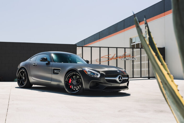 2016 Mercedes-Benz AMG GT S in Brushed Black on Blaque Diamond BD-F25 Wheels in Gloss Black