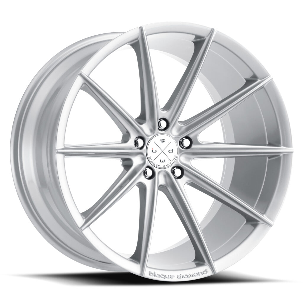 Blaque Diamond BD-11 Gloss Metallic Silver Face 20x10 Wheel Product Photo