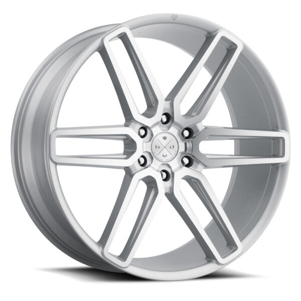 Blaque Diamond BD-17-6 Silver Machined Face 24x10 Wheel Product Photo