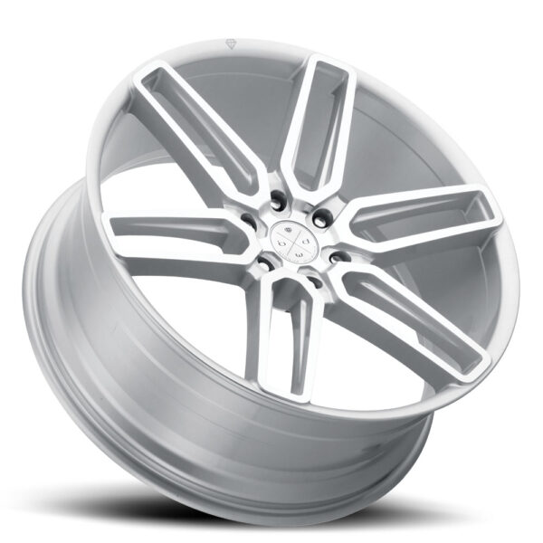 Blaque Diamond BD-17-6 Silver Machined Face 24x10 Wheel Product Photo