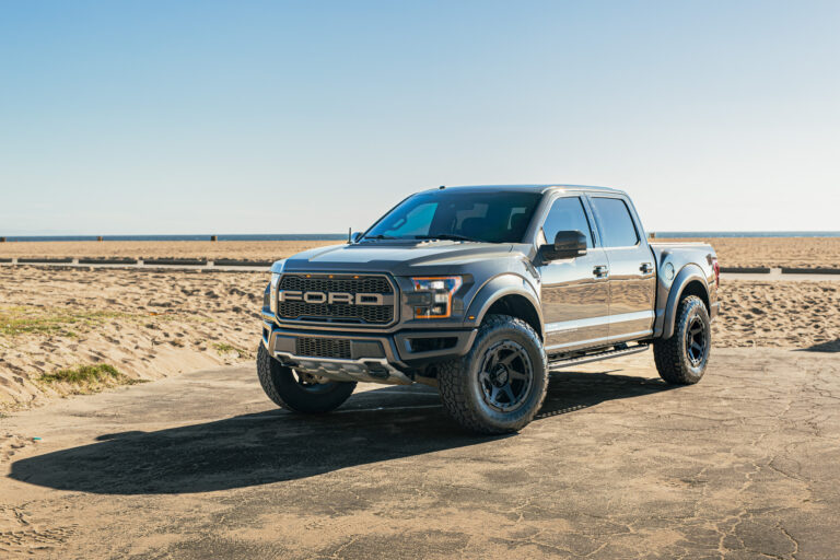 2018 Ford F-150 Raptor with Blaque Diamond BD-O728 Textured Black Wheels