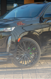 An Escalade on Blaque Diamond Wheels