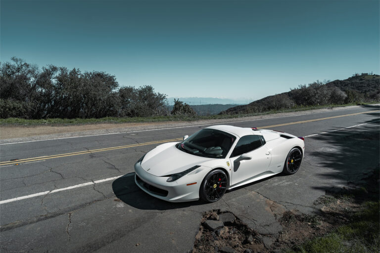 2014 Ferrari 458 Italia on Blaque Diamond F18 Gloss Black wheels.