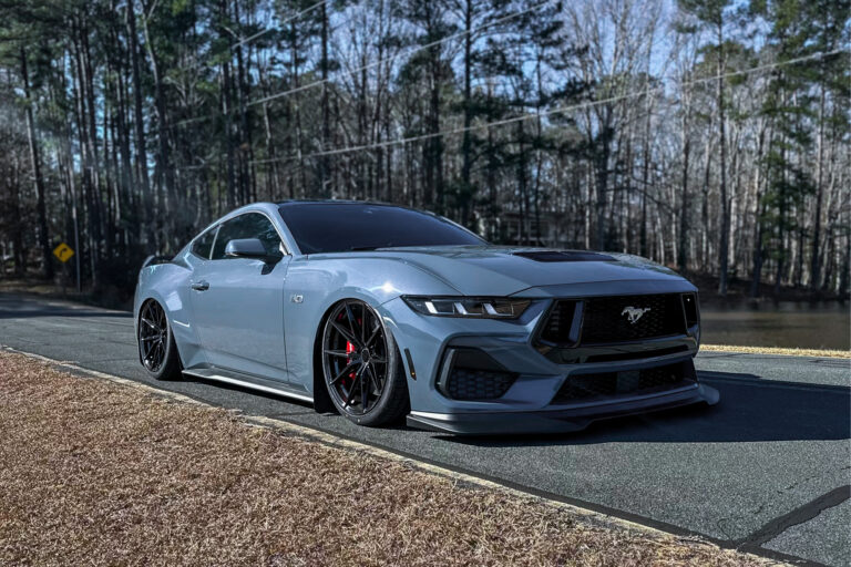 2024 Ford Mustang GT on Blaque Diamond F29 Gloss Black wheels.