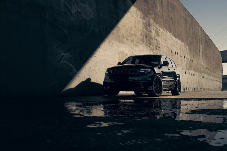 2018 Jeep Grand Cherokee Trackhawk on BD11 Gloss Black wheels.