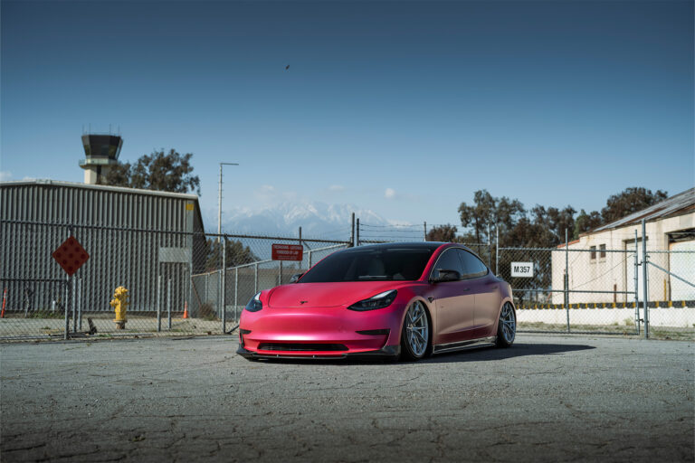 2021 Tesla Model 3 on Blaque Diamond F29 wheels.