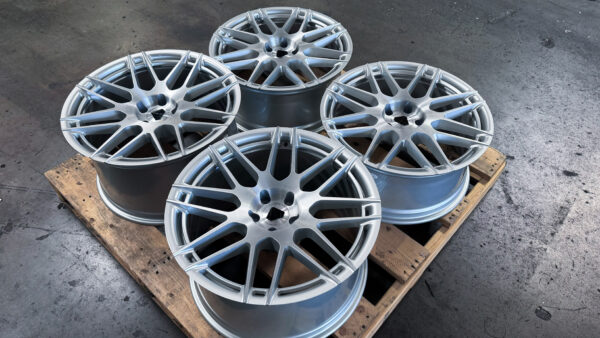 BD-F12 20x9 Front | 20x11 Rear Brushed Silver Finish *USED* (Set of 4 wheels)